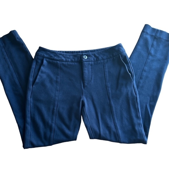 CAbi navy blue size 2 stretch pants side pocket seams on front and back - Picture 1 of 13